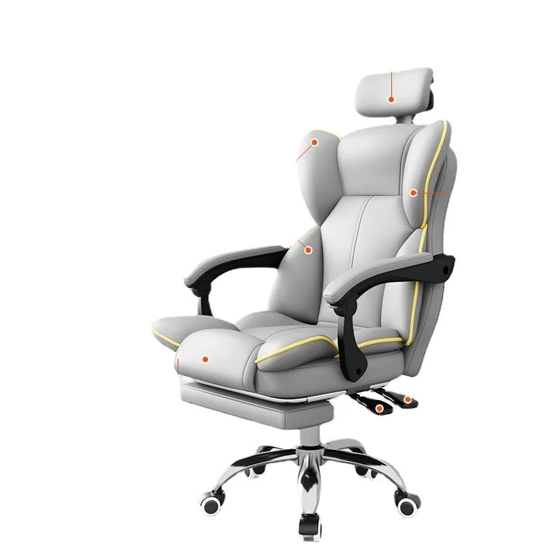 Gaming Chair Home Computer Chair Comfortable Long-Sitting Ergonomic Chair Lunch Break Reclining Office Chair Anchor Lifting Seat