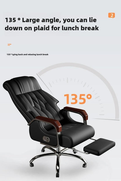 Leather office chairs with rotating elevators, computer chairs, and home electronic sports chairs, comfortable and durable