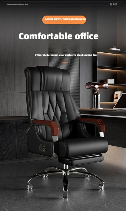 Leather office chairs with rotating elevators, computer chairs, and home electronic sports chairs, comfortable and durable