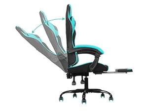 Gaming Chair with Linkage High Back Video Gaming Chair, Black/White