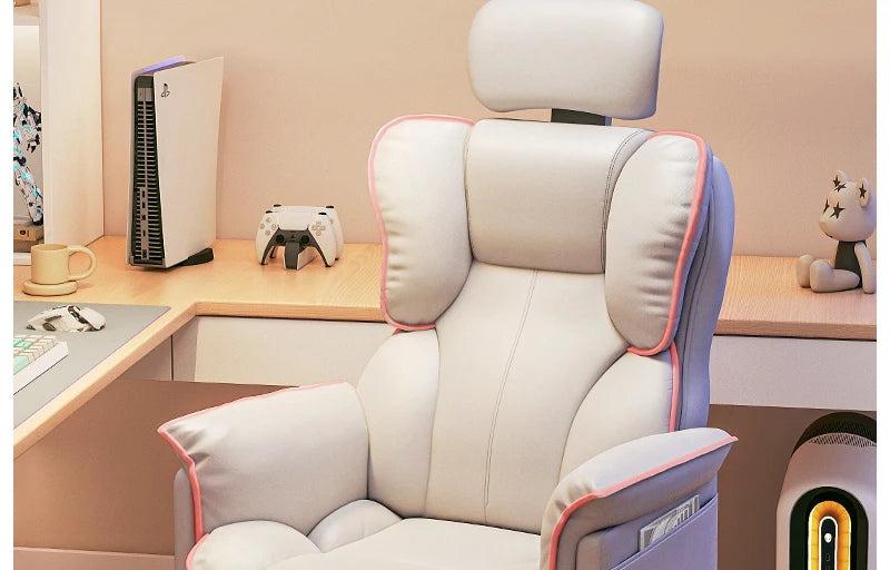 Stretch Leather gaming chairs Office Cream Gaming Relaxing Recliner Gaming Relax Reclining Armchairs living room Furniture