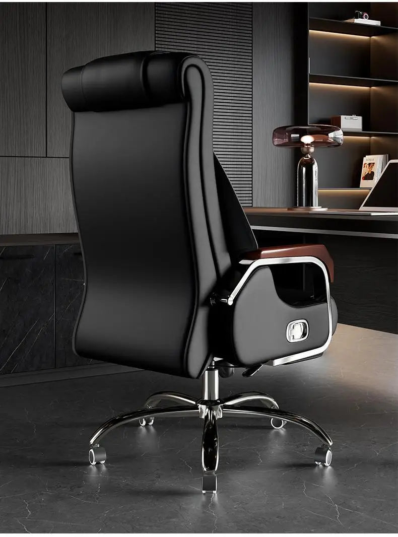 Leather office chairs with rotating elevators, computer chairs, and home electronic sports chairs, comfortable and durable