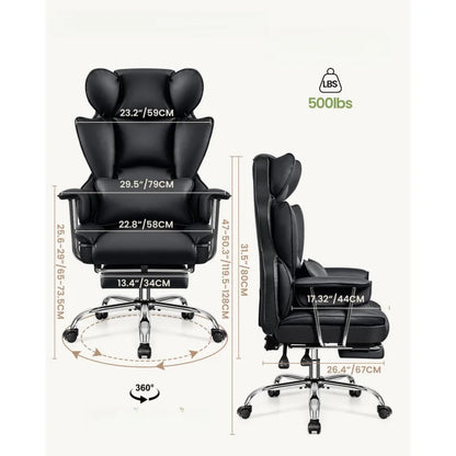 Ergonomic Reclining Chair High Back with Lumbar Support, Large Home Office Chair