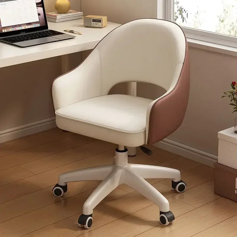 Computer Chair Home Sedentary Comfortable Swivel Chair Girls Bedroom Makeup Chair Dormitory Student Study Desk Back Stool