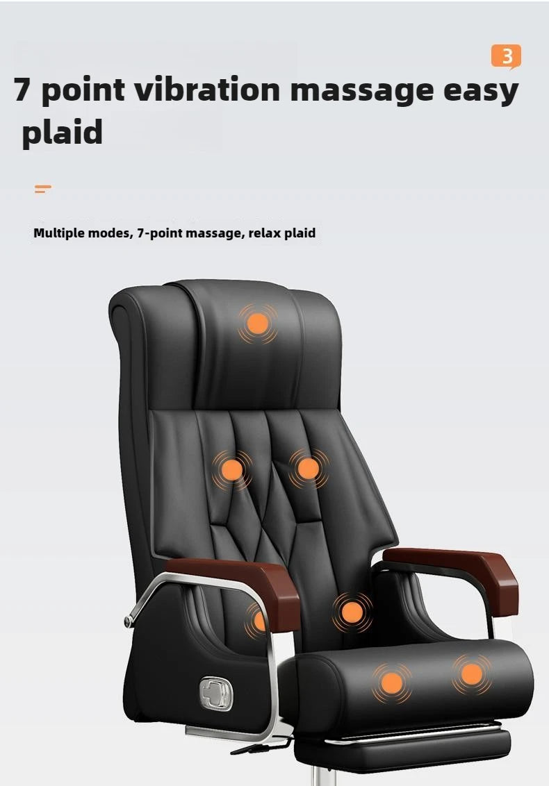 Leather office chairs with rotating elevators, computer chairs, and home electronic sports chairs, comfortable and durable