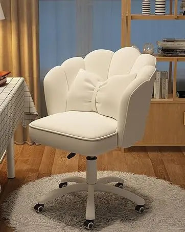 Office Chair Cute Petal Desk Chair, Modern Fabric Home Butterfly Chairs Height Adjustable Chair Makeup Chairs Computer Chairs