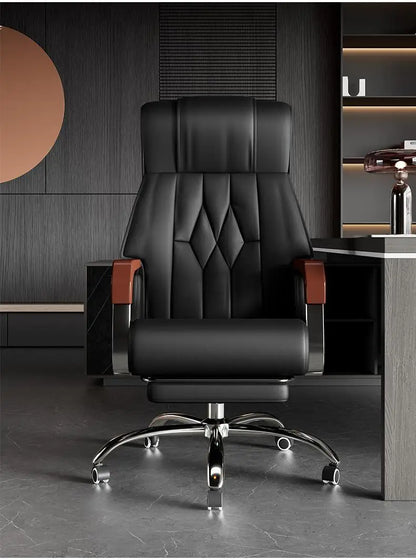 Leather office chairs with rotating elevators, computer chairs, and home electronic sports chairs, comfortable and durable