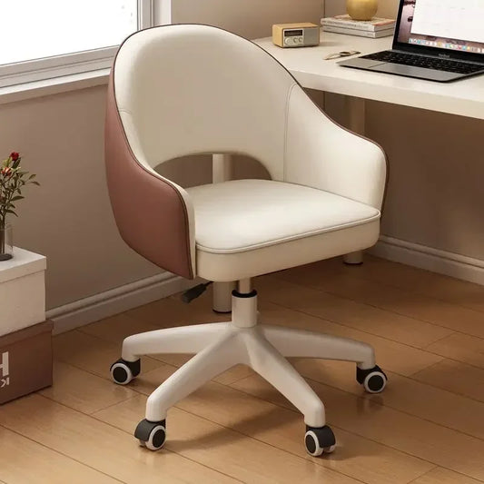 Computer Chair Home Sedentary Comfortable Swivel Chair Girls Bedroom Makeup Chair Dormitory Student Study Desk Back Stool