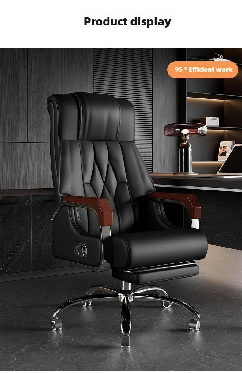 Leather office chairs with rotating elevators, computer chairs, and home electronic sports chairs, comfortable and durable
