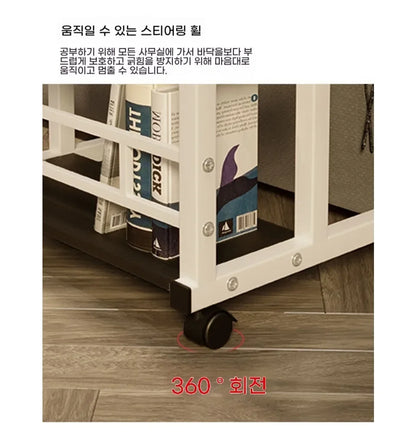 Double-Layer Small Office Desk Adjustable Height Side Mobile Workbenchmobile Laptop Computer Standing Simplicity Bedroom Desk