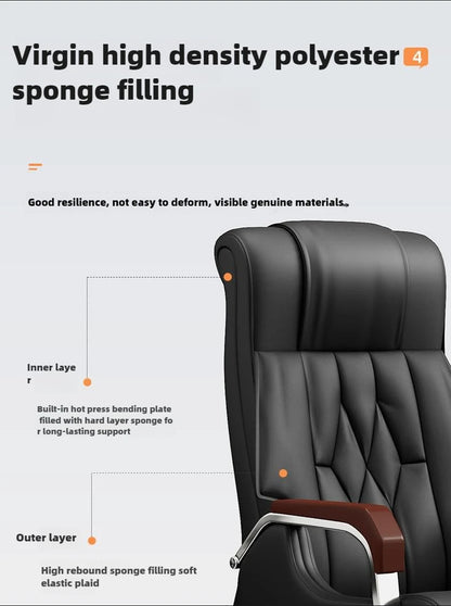 Leather office chairs with rotating elevators, computer chairs, and home electronic sports chairs, comfortable and durable