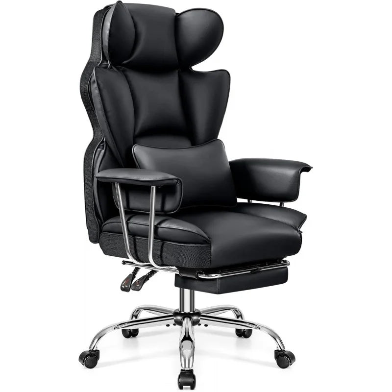 Ergonomic Reclining Chair High Back with Lumbar Support, Large Home Office Chair