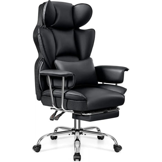 Ergonomic Reclining Chair High Back with Lumbar Support, Large Home Office Chair