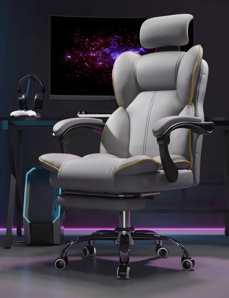 Gaming Chair Home Computer Chair Comfortable Long-Sitting Ergonomic Chair Lunch Break Reclining Office Chair Anchor Lifting Seat