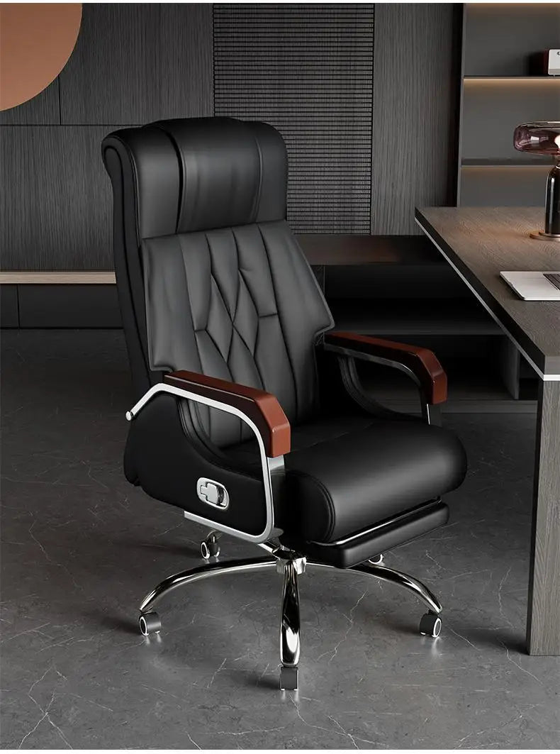 Leather office chairs with rotating elevators, computer chairs, and home electronic sports chairs, comfortable and durable