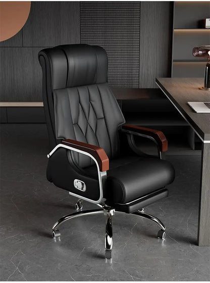 Leather office chairs with rotating elevators, computer chairs, and home electronic sports chairs, comfortable and durable