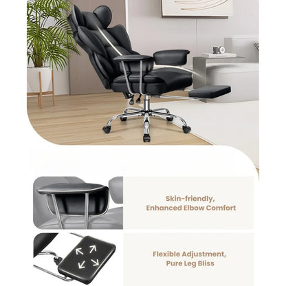 Ergonomic Reclining Chair High Back with Lumbar Support, Large Home Office Chair