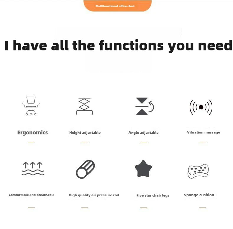 Leather office chairs with rotating elevators, computer chairs, and home electronic sports chairs, comfortable and durable