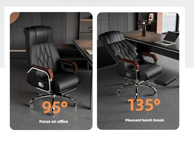 Leather office chairs with rotating elevators, computer chairs, and home electronic sports chairs, comfortable and durable
