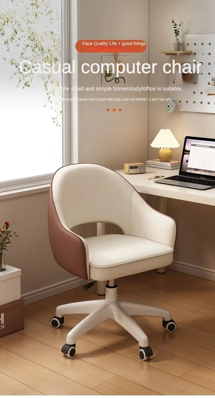Computer Chair Home Sedentary Comfortable Swivel Chair Girls Bedroom Makeup Chair Dormitory Student Study Desk Back Stool