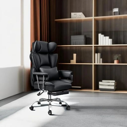 Ergonomic Reclining Chair High Back with Lumbar Support, Large Home Office Chair
