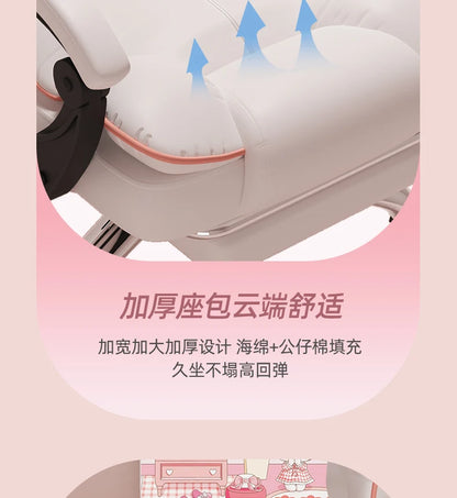 Low Price Kawaii Office Chair Back Cushion White Luxury Girls Gaming Chair Aesthetic Rotatable Silla Gamer Office Furniture