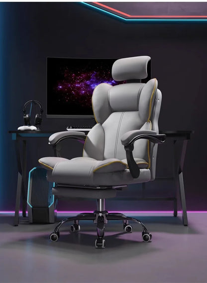 Gaming Chair Home Computer Chair Comfortable Long-Sitting Ergonomic Chair Lunch Break Reclining Office Chair Anchor Lifting Seat