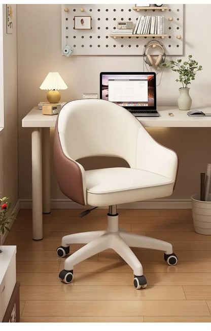 Computer Chair Home Sedentary Comfortable Swivel Chair Girls Bedroom Makeup Chair Dormitory Student Study Desk Back Stool