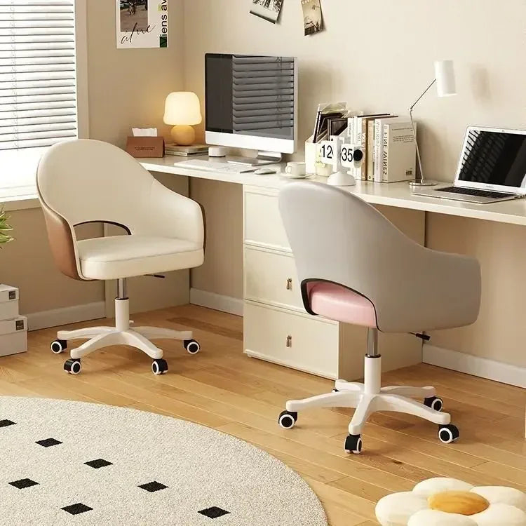 Computer Chair Home Sedentary Comfortable Swivel Chair Girls Bedroom Makeup Chair Dormitory Student Study Desk Back Stool