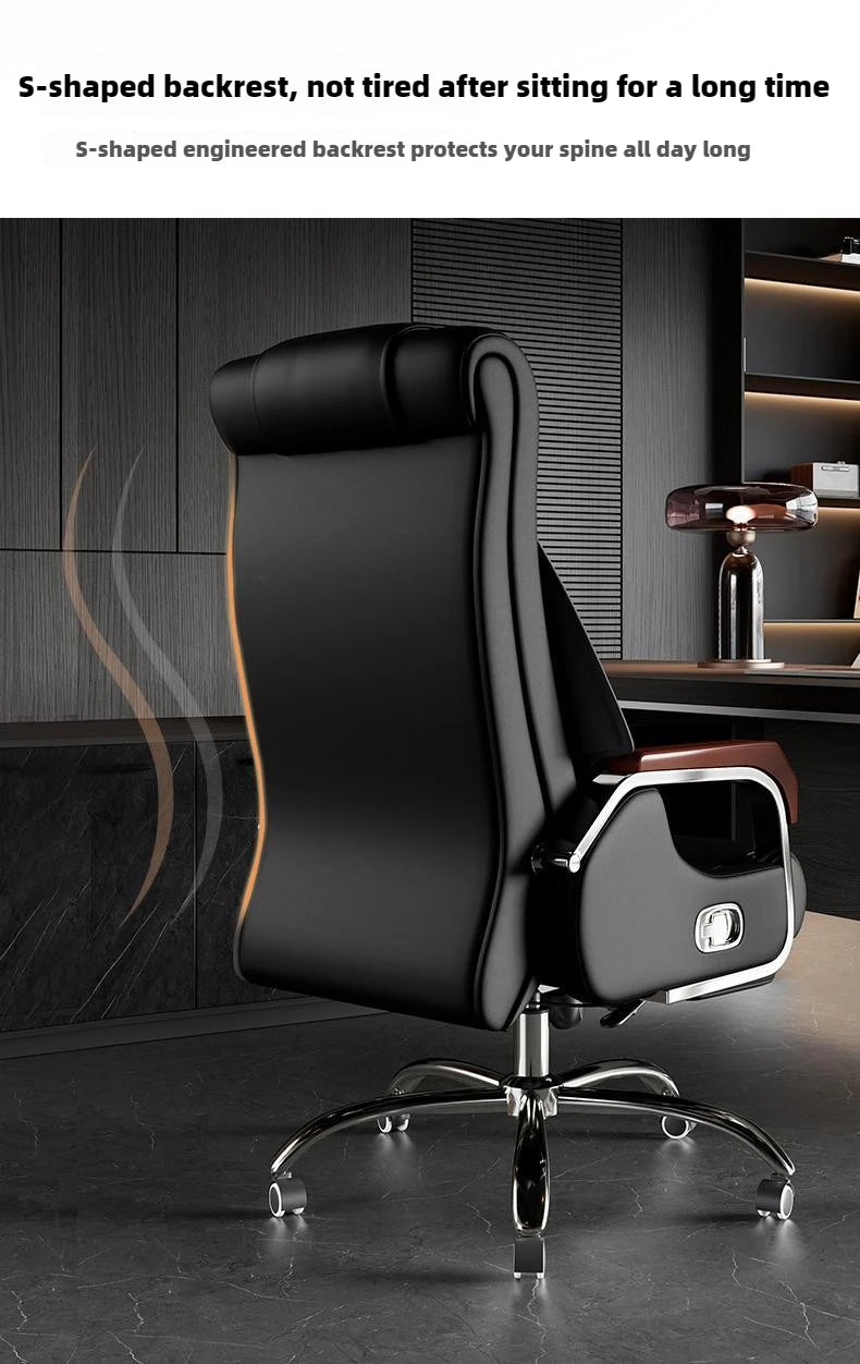 Leather office chairs with rotating elevators, computer chairs, and home electronic sports chairs, comfortable and durable