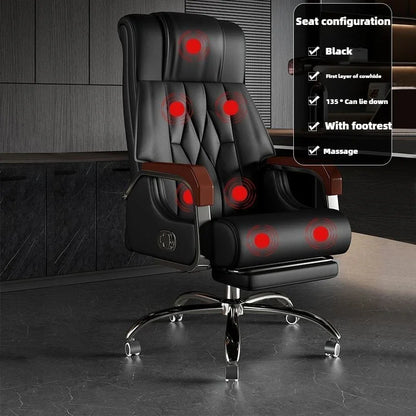 Leather office chairs with rotating elevators, computer chairs, and home electronic sports chairs, comfortable and durable