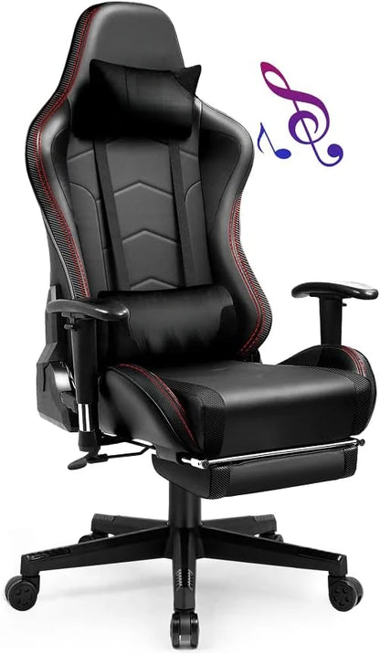 Video Game Chair Bluetooth Music Heavy Duty Ergonomic Computer Office Desk Chair Red