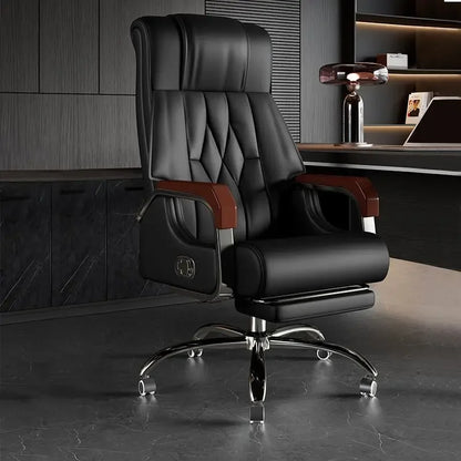 Leather office chairs with rotating elevators, computer chairs, and home electronic sports chairs, comfortable and durable