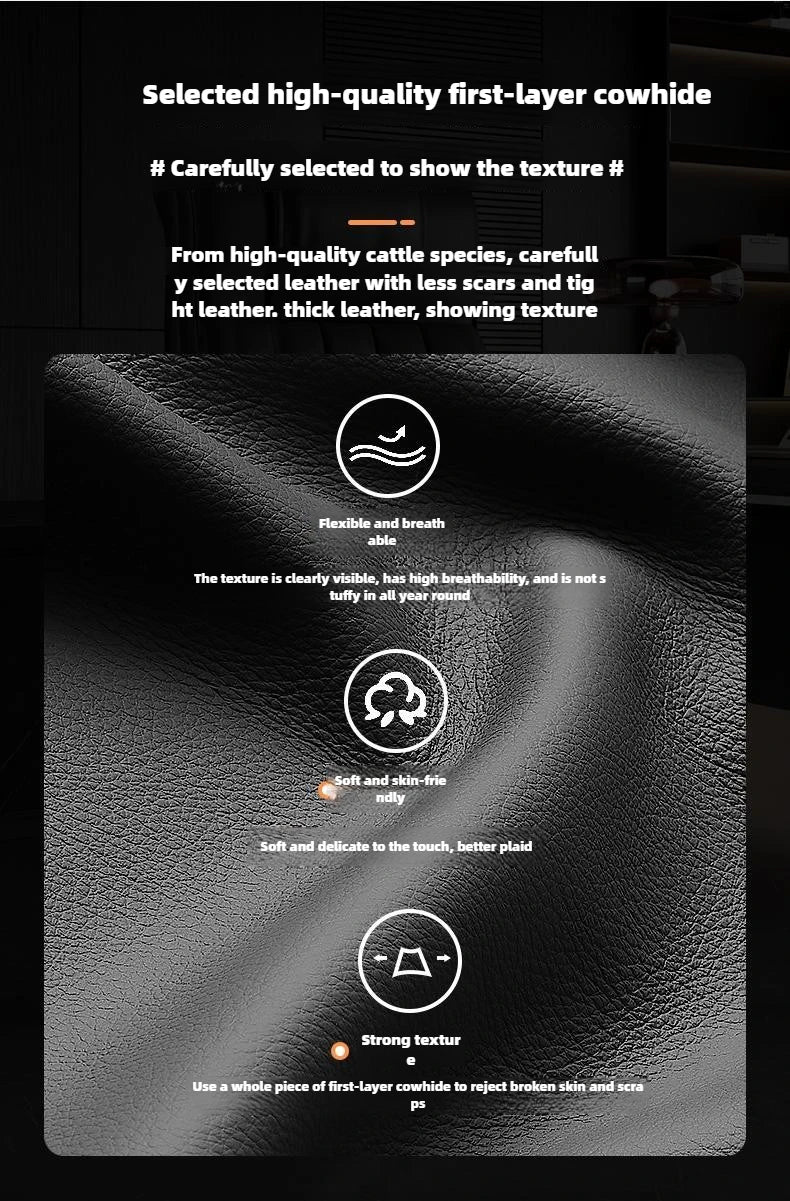 Leather office chairs with rotating elevators, computer chairs, and home electronic sports chairs, comfortable and durable