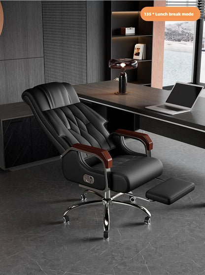 Leather office chairs with rotating elevators, computer chairs, and home electronic sports chairs, comfortable and durable