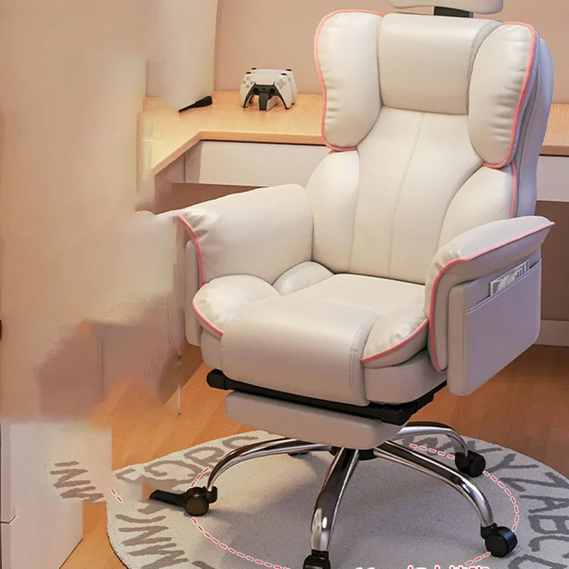 Stretch Leather gaming chairs Office Cream Gaming Relaxing Recliner Gaming Relax Reclining Armchairs living room Furniture