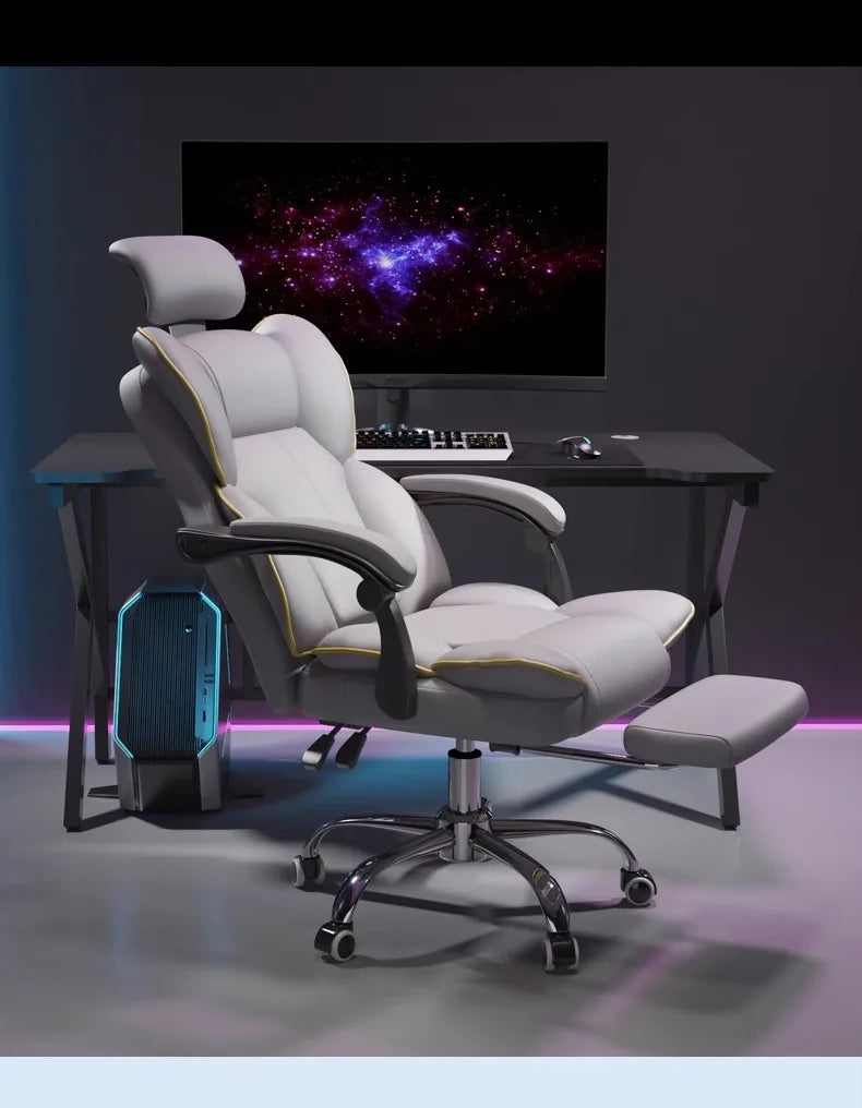 Gaming Chair Home Computer Chair Comfortable Long-Sitting Ergonomic Chair Lunch Break Reclining Office Chair Anchor Lifting Seat
